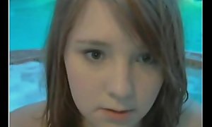 Chubby legal age teenager in jacuzzi