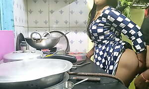 Indian bhabhi cooking give kitchen with the addition of fucking brother-in-law