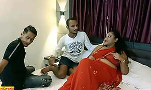 Indian Bengali beautiful stepsister shared and fucked! Hot threesome making love