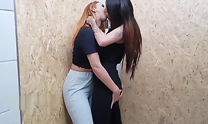 Hot Lesbians Deep Kiss and Suck Tongues