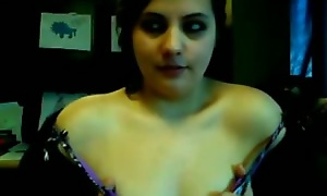 Chubby teen masturbates on webcam