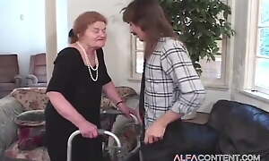 Unmitigatedly old grandma fucked permanent by big bushwa