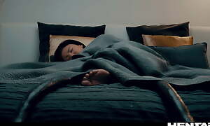 Real Life Hentai - Rae Lil Black fucked in say no to bed by monster