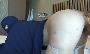Arab burqa teen fucked perfectly three holes, & she lovable it! - Anal creampie!