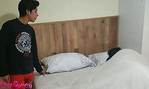 Stepson visits stepmom's bed while she resting