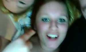 4 teen girls showing confidential in webcam