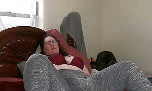 Screen MILF Squirting in Leggings with Soaked Crouch