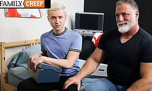 Queasy Silver StepDaddy Sticks His Cock In the matter of Tight Twink's Ass