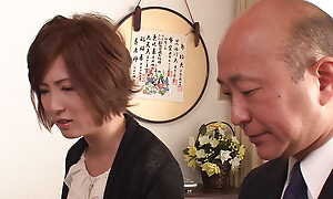 Japanese housewife banged by her husband plus his friends!
