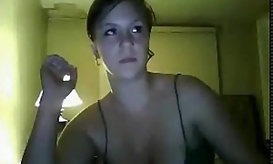 18yo stickam girl 'sillybeckylovesyou' sucks a lollypop, flashes their way tits down an increment of plays down them.
