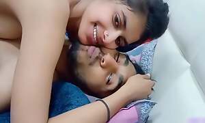 Indian Cute Girl Having it away round Hotel room by her boyfriend Lip Kissing and Licking Pussy Hindi Audio