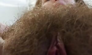 Extra Cute Hairy Spread out Vintage Dildo