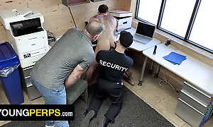 Hunky Police Officer Jaxon Valor Bangs Naughty Shoplifter and His Step-Father - YoungPerps