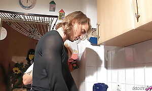 German Mature Step Matriarch seduce her Step Sprog to Fuck in the larder
