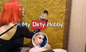 MyDirtyHobby - Busty redhead spasmodical hard cocks in gloryhole