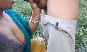 Desi jungle bhabhi played dirty game of sex with a boy in rub-down the jungle with the addition of also did blowjob.