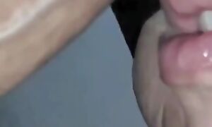 Real Couple Parceling out Cock added to Cum - Sucking Together added to Kissing After Cum - My Best Friend a Lot of Cum in Mouth of Couple