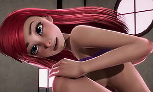 Redheaded Little Mermaid Ariel gets creampied by Jasmine - Disney Porn