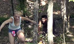 HD- Nadia Ashen gets face fucked hard int be passed on woods by Don Whoe