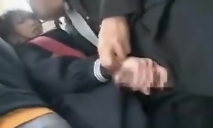 Asian Handjob In A Bus