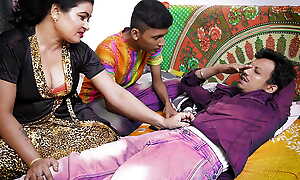 A DESI BHABI FUCKED WITH Their way HUSBAND AND FREINDS KE SATH, HARDCORE Triune Making love