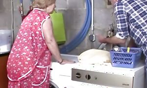 Burnish apply granny jibber-jabbering Burnish apply washing machine