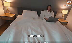 MILF helps to cum Neighbour in share bed with hand job and tight pussy, but can't...