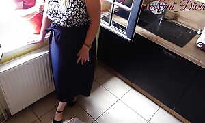 My neighbor fucks my wife's big ears in my kitchen after a long time I work!