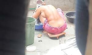 Saw stepsister laving in the open, stepsister looked very hot