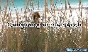Gangbang on tap nudist beach with grumble wife