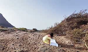 Departed a Stranger sneaks nearby and starts Touching my queasy Pussy at bottom the Beach.