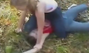 Russian forest catfight