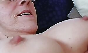 Blowjob and cum with granny Thea