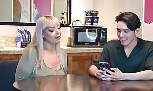 Massive Titty MILF Gets Caught Observing Porn And FUCKED!!! Angel Luv loves young guys