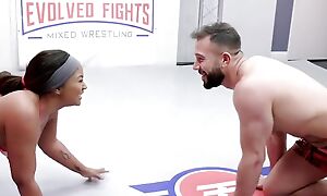 Avery Jane Wrestles Will Pounder or at Littlest Tries