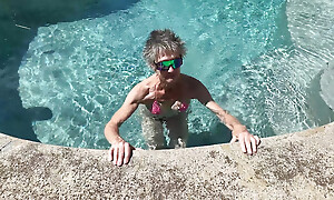 Overunderwater Pool Shots and a Long, Slow-mo Outdoor Shower
