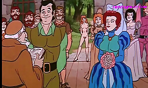 Little Red Riding Hood - Queens Castle Gangbang Scene - Vintage Cartoon Porn