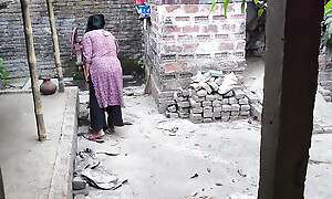 My aunty was cleaning the yard. Lock up I hugged him, heap up him in my aunty ass, and started fucking him anal
