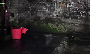 My aunty was taking a bath