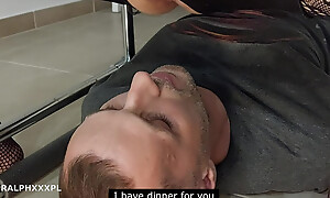 Cuckold Cleanup Creampie coupled with Drinking Piss