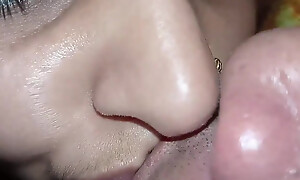 Thwart sucking on sister-in-law's boobs, she got orgasm in her tight fucking