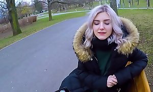 Cute teen swallows hot cum for cash - extremist broach oral-service by Eva Elfie